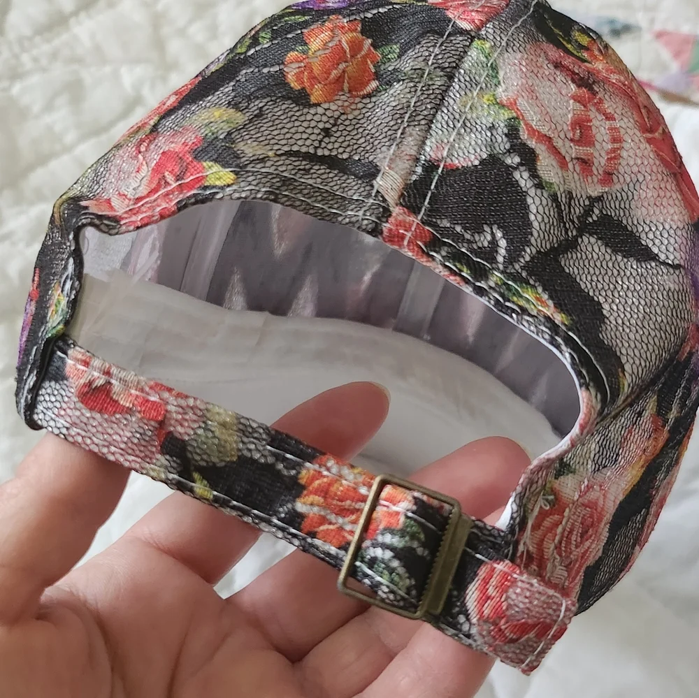 Miami Rhinestone Floral Hat Baseball Cap
